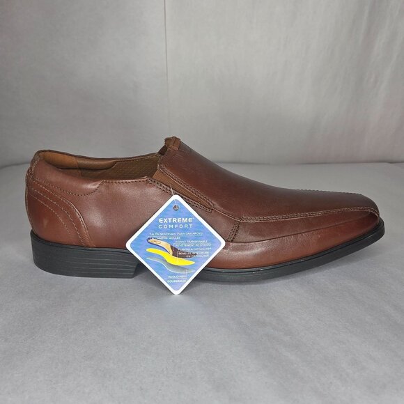 NWT Clarks Men's Clarkslite Ave Brown Leather Slip-On Loafers - Picture 3 of 8